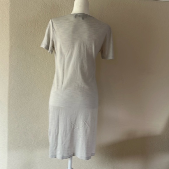 Theory Cotton-Modal Continual Grey Tee T-Shirt Dress Size M. - Picture 4 of 5
